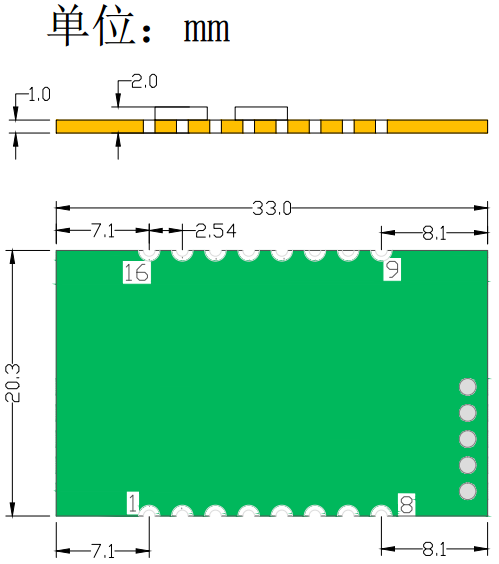 USR-TCP232-S2尺寸圖